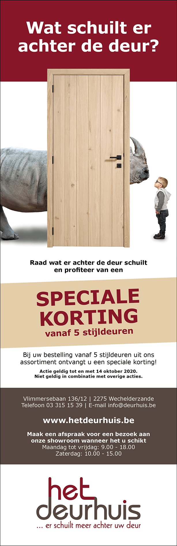 Het Deurhuis actiematige advertentie